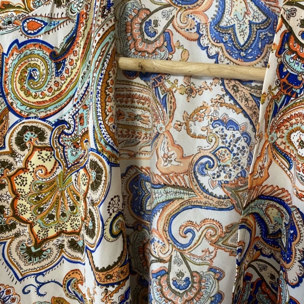 Paisley Open Front Kimono - Picture 3 of 4